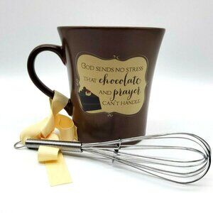 Chocolate Coffee Mug Cake Recipe 10 oz. Brown Tea Cup Abbey Press New